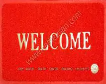 Thảm Nhựa Welcome Màu Đỏ